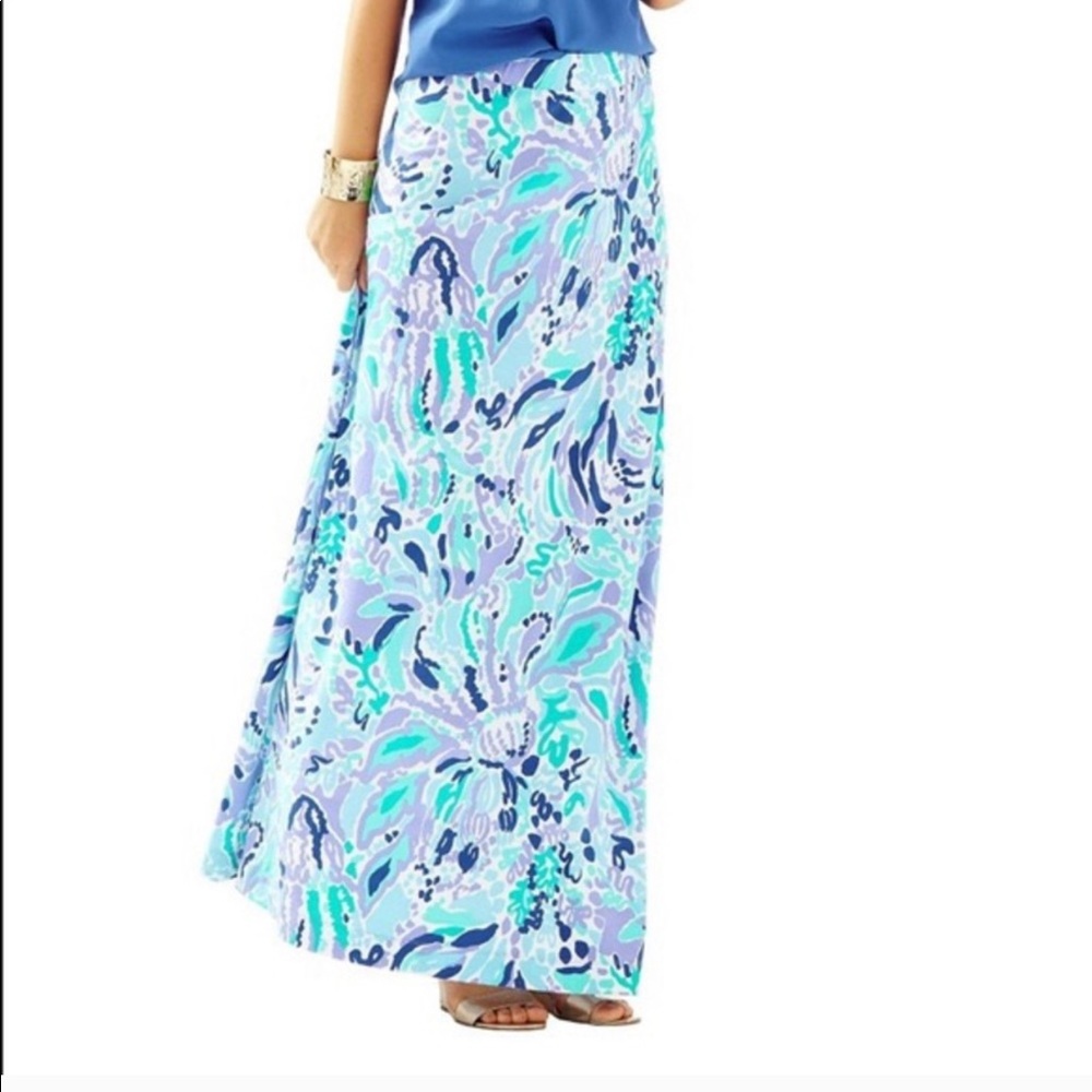 Lilly Pulitzer Nola Lilly Lilac Maxi Skirt S NWOT